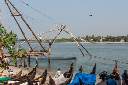 Chinesisches Fischernetz Kochi - Tauchgang 1